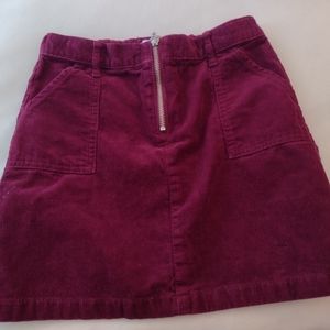 The Childrens Place courduroy mini skirt maroon girls size 10